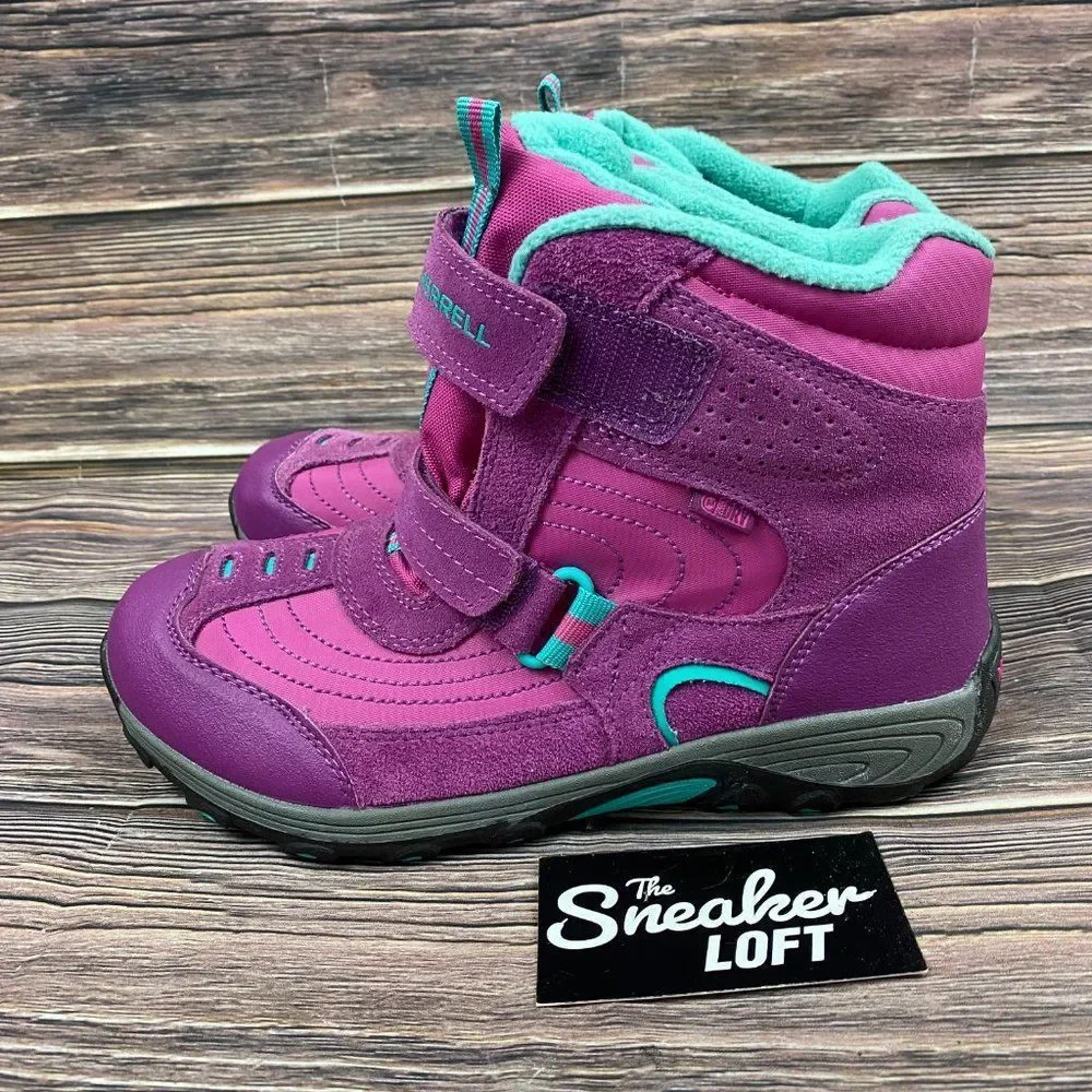 Merrell Moab Polar Mid Purple Waterproof Winter Boots Youth 7‎
